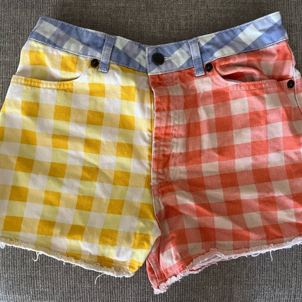 Anthropologie Farm Rio patterned denim shorts